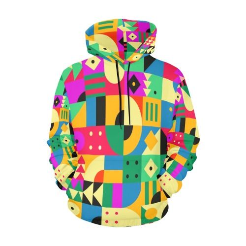Abstract Modern Garden All Over Print Hoodie for Women (USA Size) (Model H13)
