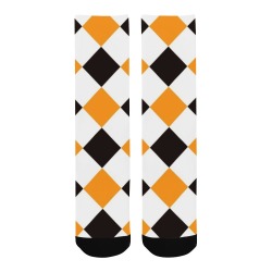 Halloween Argyle Men's Custom Socks