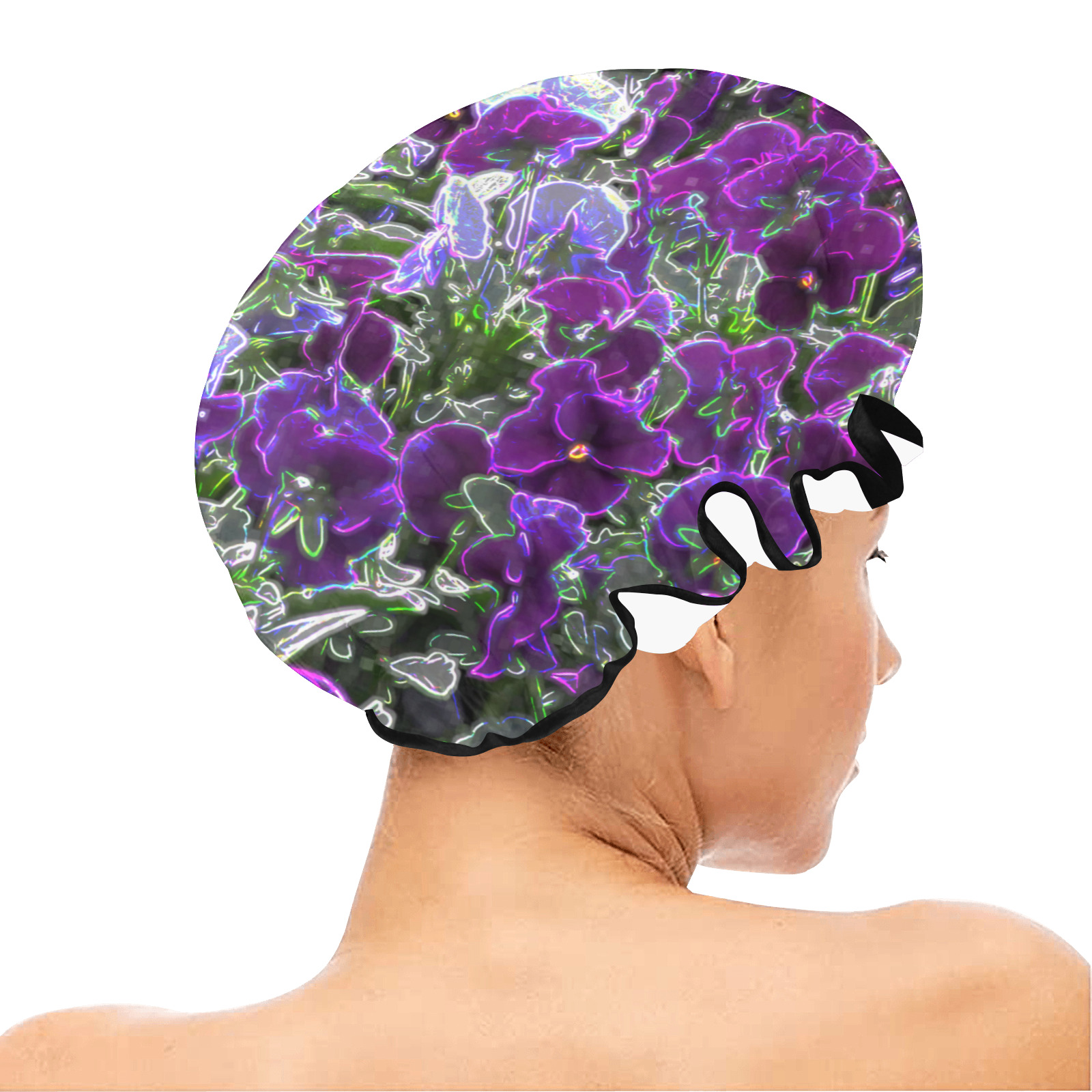 Field Of Purple Flowers 8420 Shower Cap