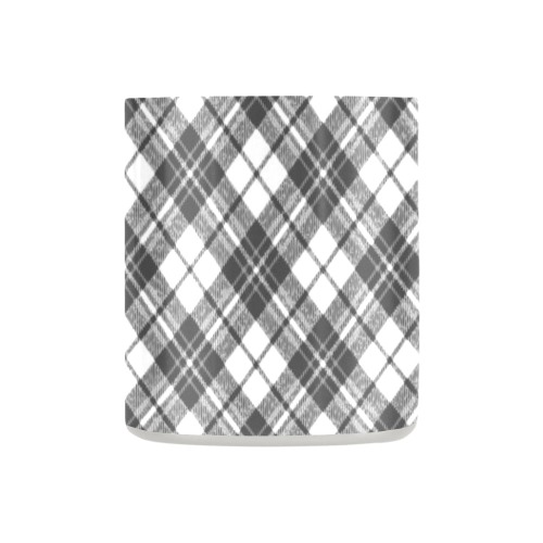 Tartan black white pattern holidays Christmas xmas elegant lines geometric cool fun classic elegance Classic Insulated Mug(10.3OZ)