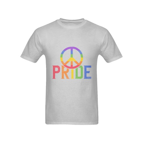 Gay Peace Pride Men's T-Shirt in USA Size (Front Printing Only)