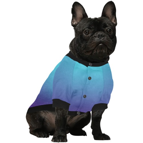 blu mau Pet Dog Round Neck Shirt