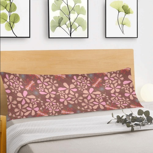 Unique trendy floral pattern Body Pillow Case 20" x 54" (Two Sides)