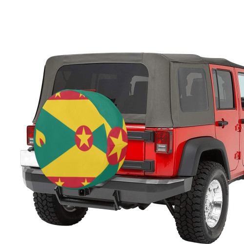Grenada Flag 34 Inch Spare Tire Cover