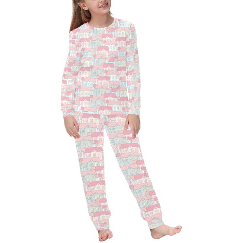 Colorful Town Kids' All Over Print Pajama Set