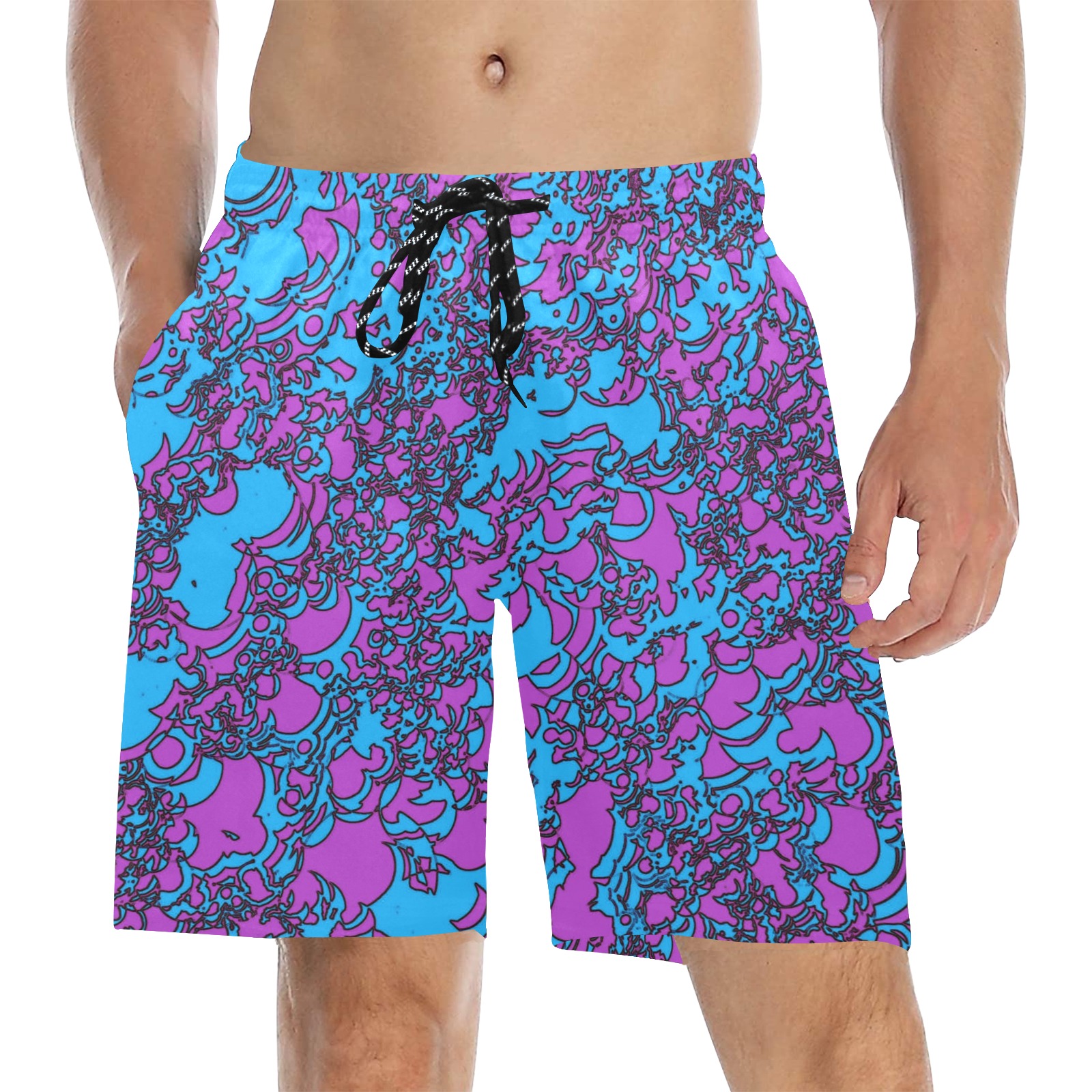 BM4BP Men's Mid-Length Beach Shorts (Model L51)