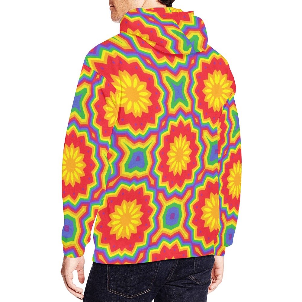 Fractoberry Fractal Pattern 000156MH All Over Print Hoodie for Men (USA Size) (Model H13)