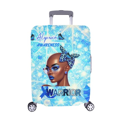 Alopecia Awareness Luggage Cover/Medium 22"-25"