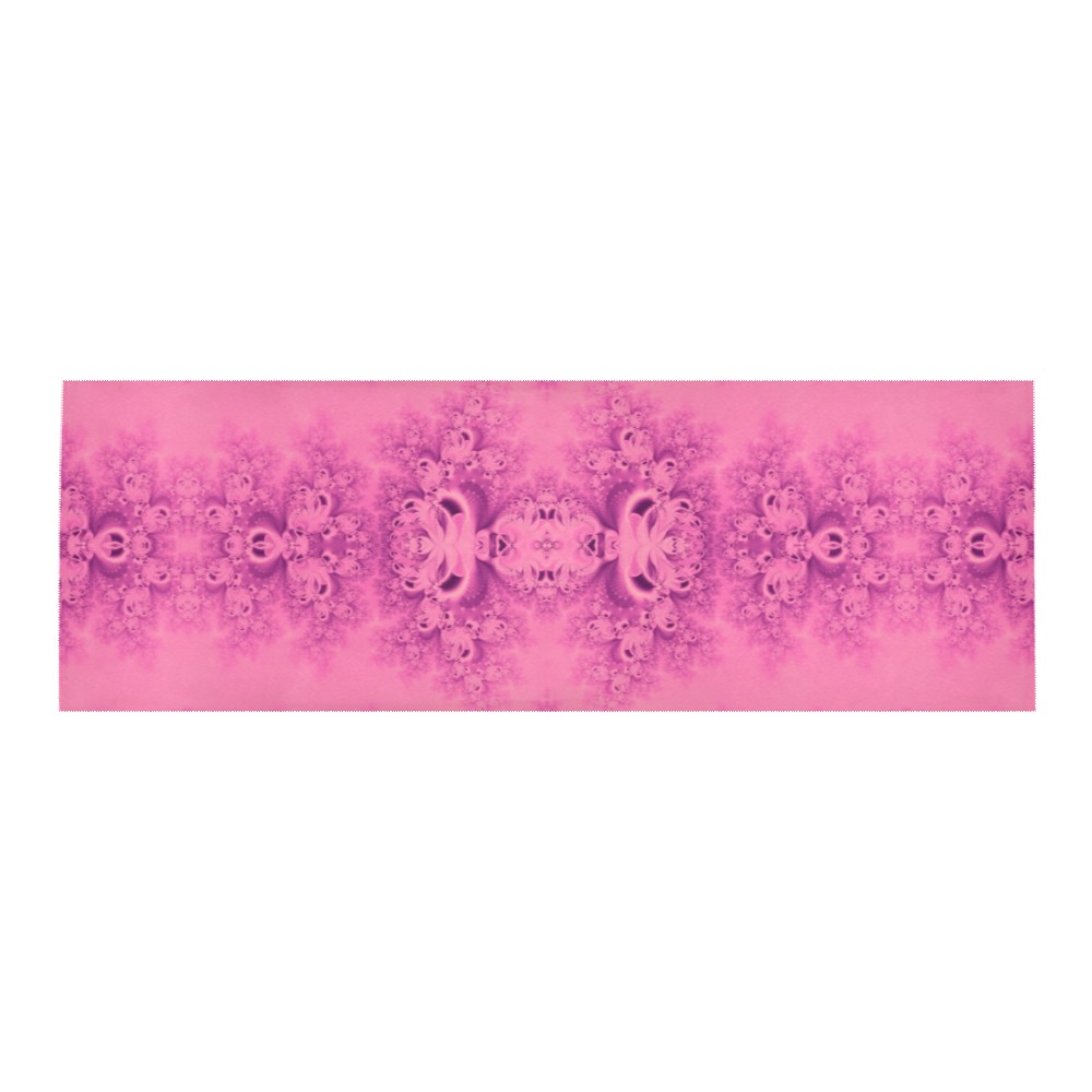 Pink Morning Frost Fractal Area Rug 9'6''x3'3''