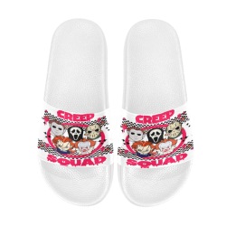 Creep Squad Halloween slides (white) Men's Slide Sandals (Model 057)