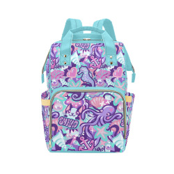 Kawaii Mermaid Backpack Multi-Function Diaper Backpack/Diaper Bag (Model 1688)