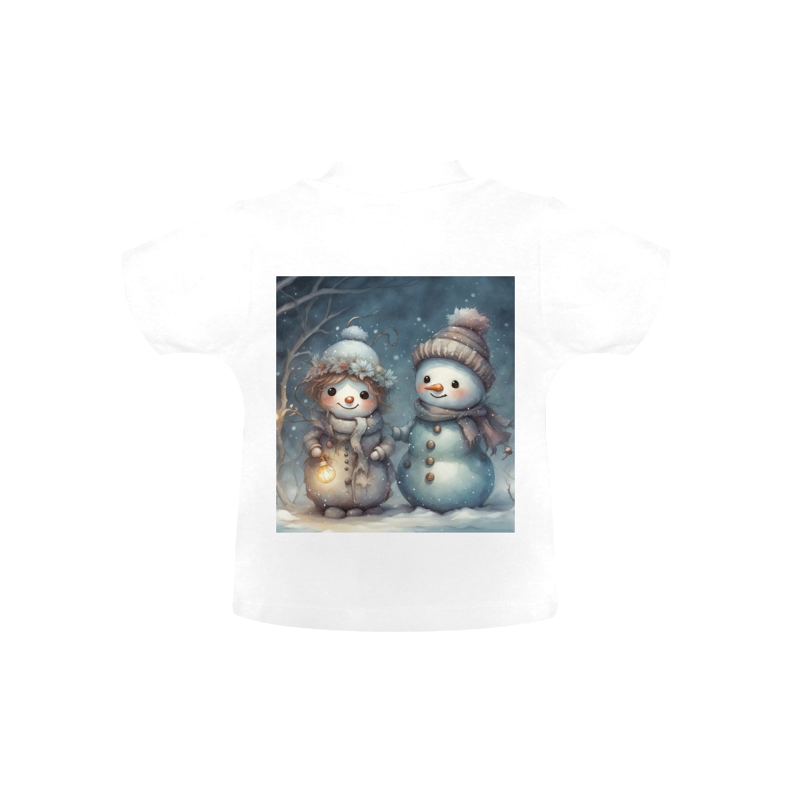 Snowman Couple Baby Classic T-Shirt (Model T30)