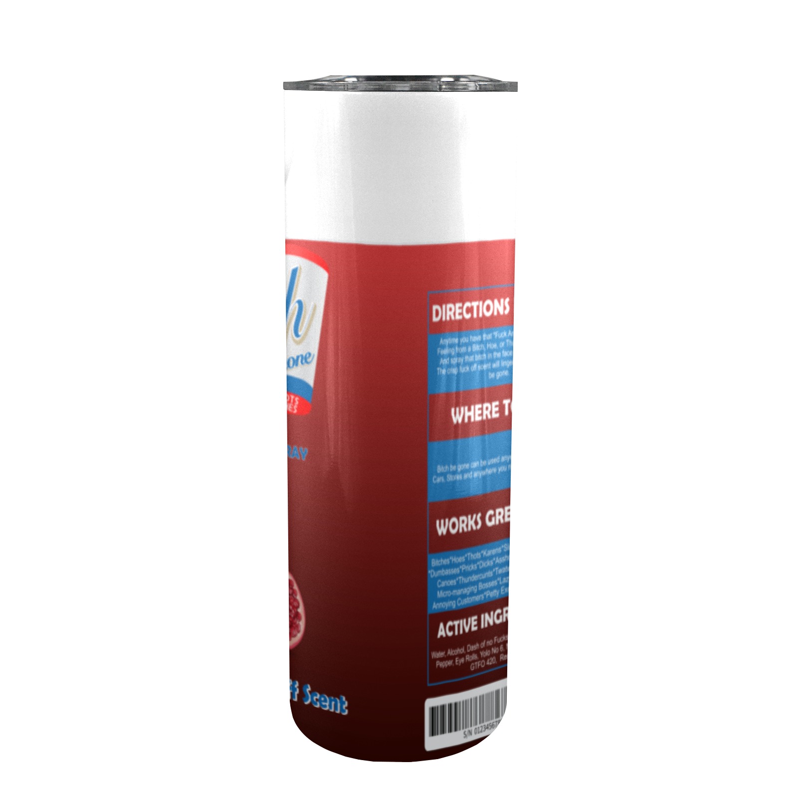 red 20oz Tall Skinny Tumbler with Lid and Straw