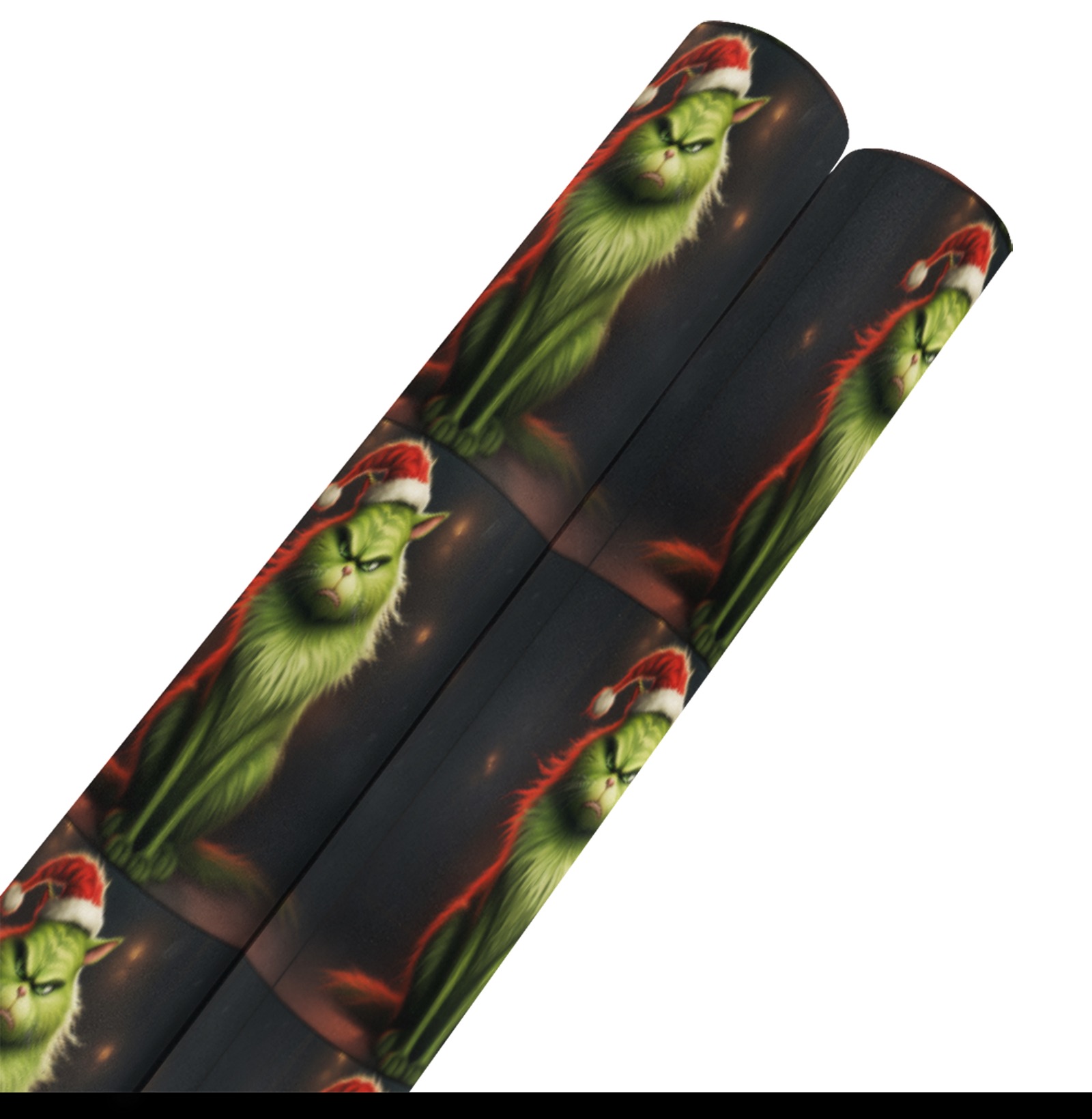 Unmarry Christmas Grinch Cat Gift Wrapping Paper 58"x 23" (2 Rolls)