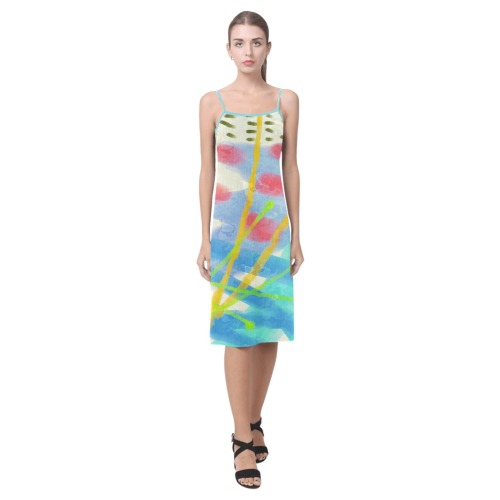 Original Abstract Art to Wear Alcestis Slip Dress (Model D05)