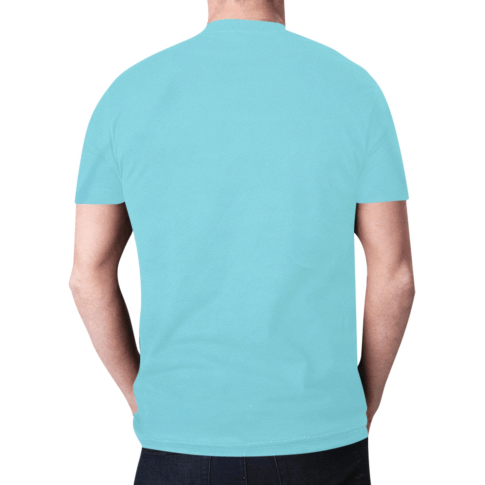 Golden Dragon Turquoise New All Over Print T-shirt for Men (Model T45)