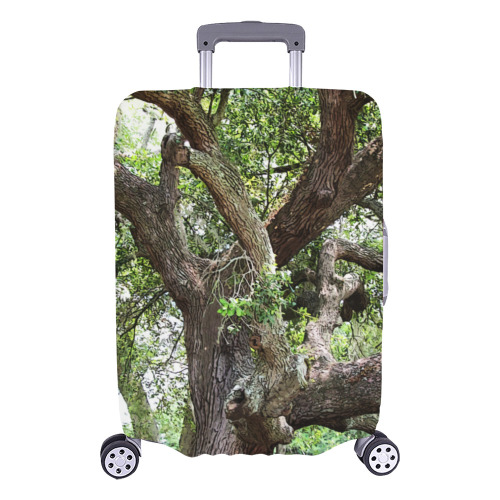 Oak Tree In The Park 7659 Stinson Park Jacksonville Florida Luggage Cover/Large 26"-28"