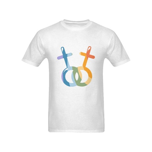 Gay Pride Female Symbol Men's T-Shirt in USA Size (Front Printing Only)