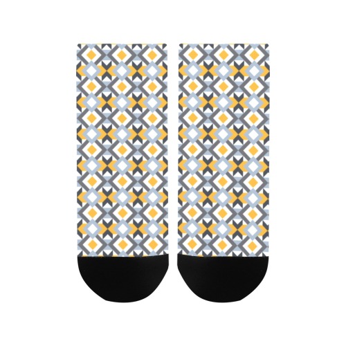 Retro Angles Abstract Geometric Pattern Women's Ankle Socks