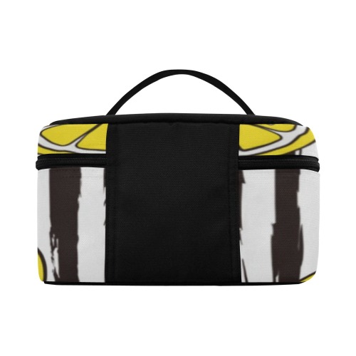 Lemon Stripe Cosmetic Bag/Large (Model 1658)