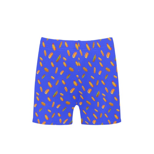 Hot Dog Pattern - Blue Big Boys' Swimming Trunks (Model L57)