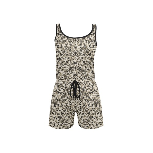 Sand camo All Over Print Short Jumpsuit