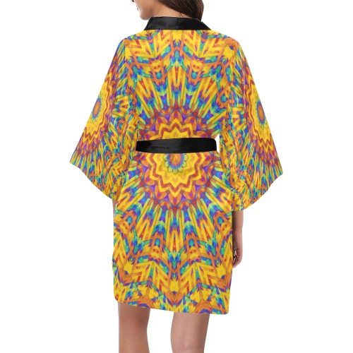 Vivid Colored Mandala Kimono Robe