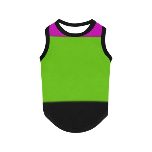 Pink, Green and Black Ombre All Over Print Pet Tank Top