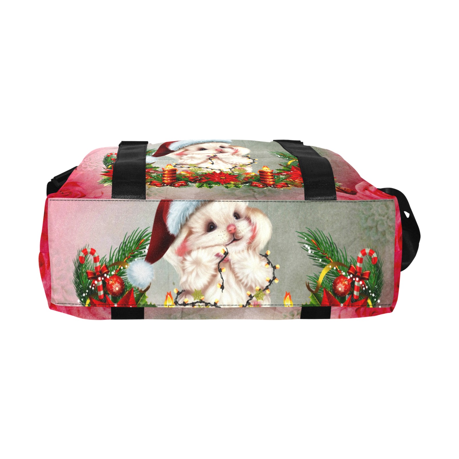Merry christmas, cute animal Large Capacity Duffle Bag (Model 1715)