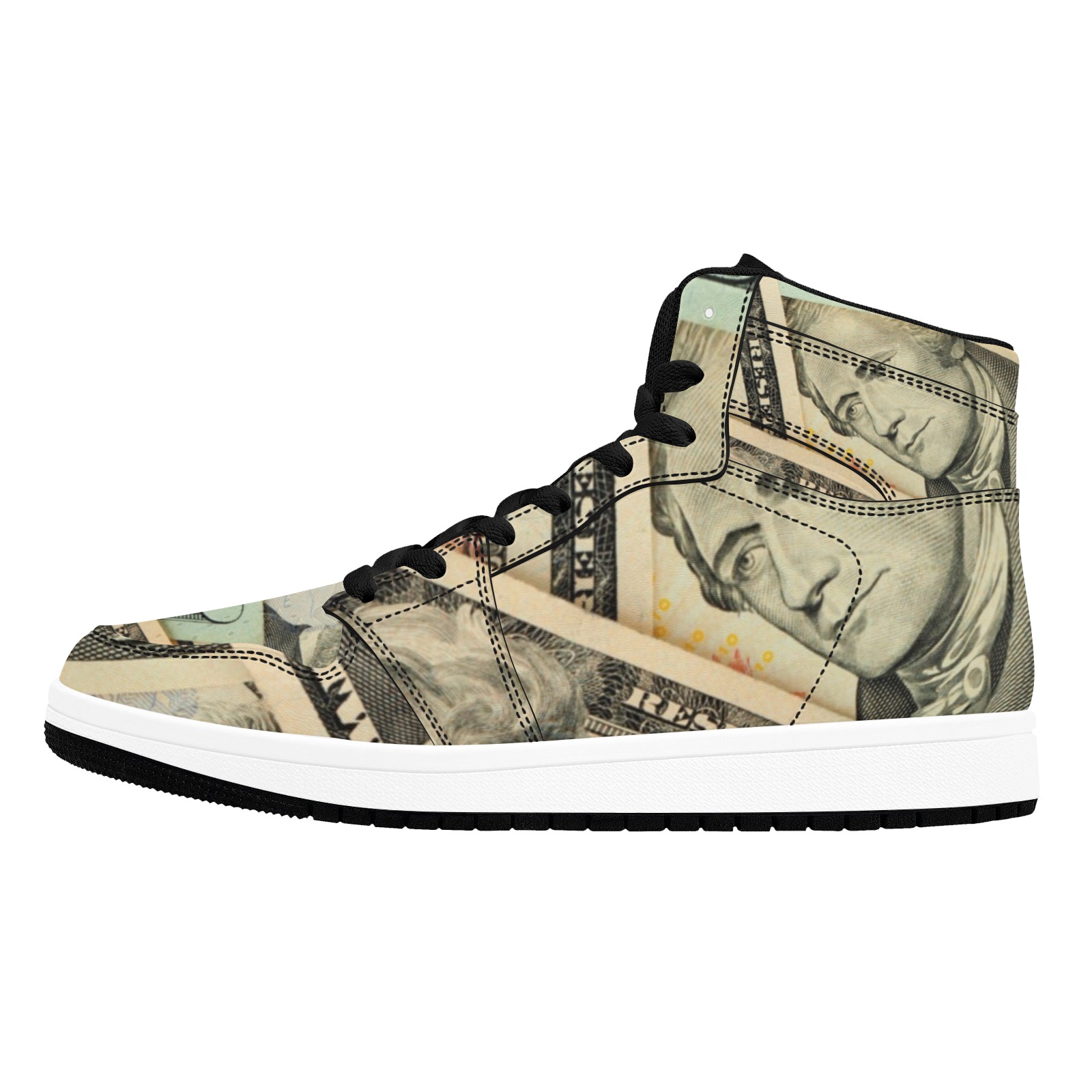 US PAPER CURRENCY Unisex High Top Sneakers (Model 20042)