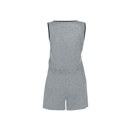 Aircraft gray All Over Print Short Jumpsuit