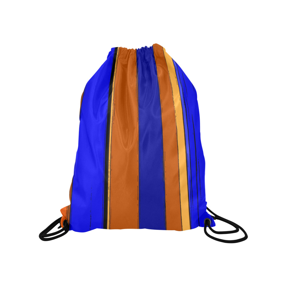 Abstract Blue And Orange 930 Medium Drawstring Bag Model 1604 (Twin Sides) 13.8"(W) * 18.1"(H)