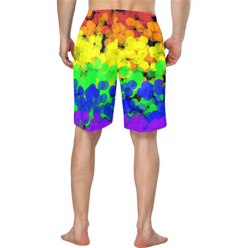 Gay Pride Bokeh Men's Swim Trunk (Model L21)