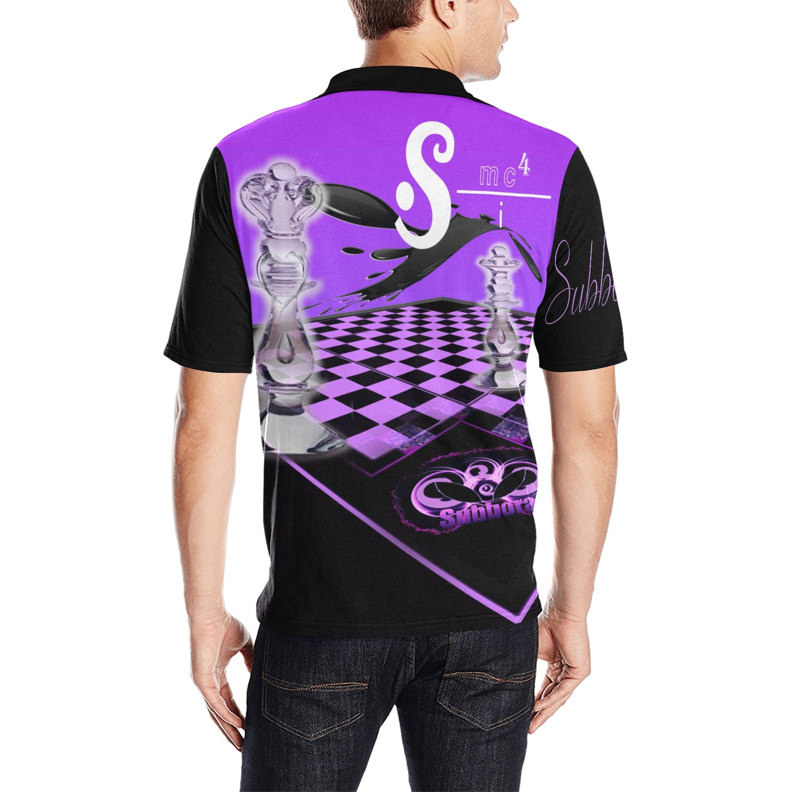 I know Men's All Over Print Polo Shirt (Model T55)