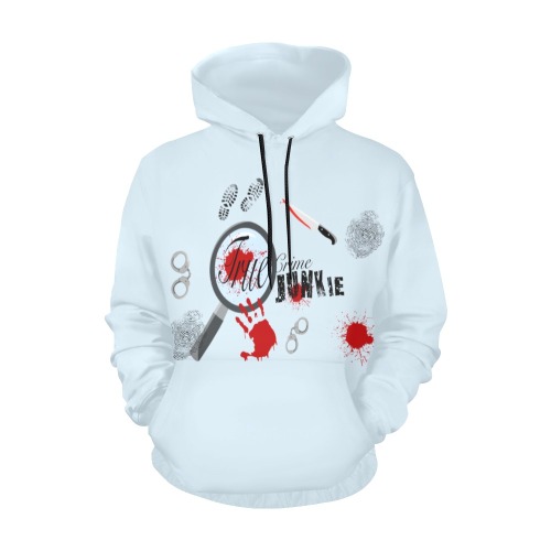 True Crime Junkie Women's Hoodie All Over Print Hoodie for Women (USA Size) (Model H13)