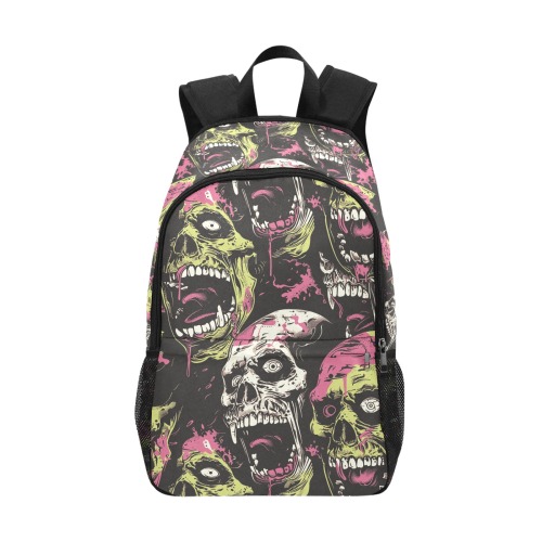 Zombie 3 Fabric Backpack with Side Mesh Pockets (Model 1659)