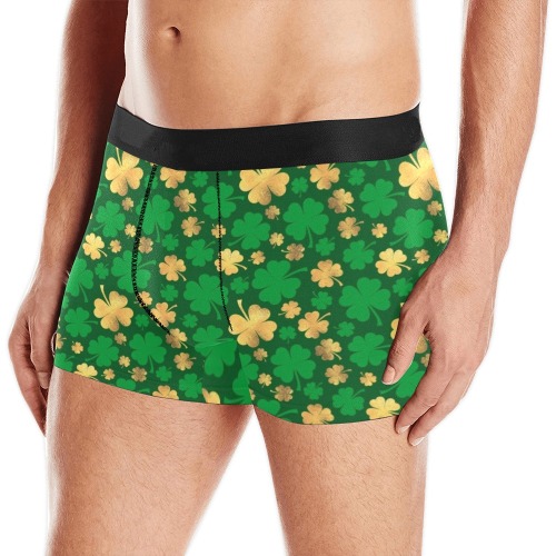 St Patrick's Day - Gold and Green (13) Men's All Over Print Boxer Briefs (Model L10)