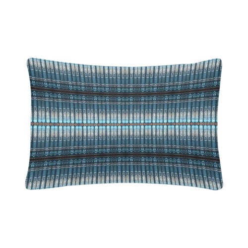 fabric pillar's, dark blue, repeating pattern Custom Pillow Case 20"x 30" (One Side) (Set of 2)