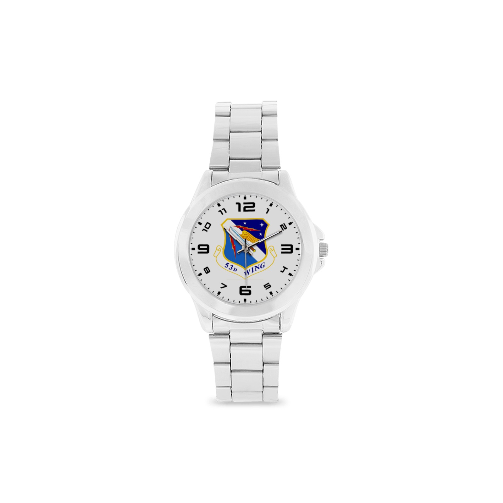 USAF 53d Wing Unisex Stainless Steel Watch(Model 103)