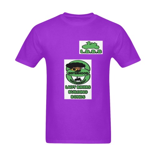 LBBB Logo Tee Purple Men's Slim Fit T-shirt (Model T13)