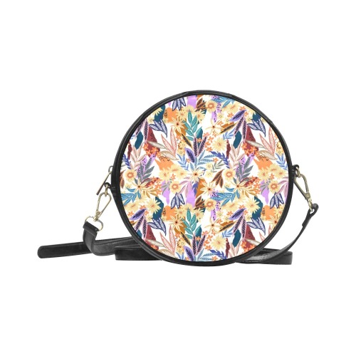 The vibrant colorful garden blooms Round Sling Bag (Model 1647)