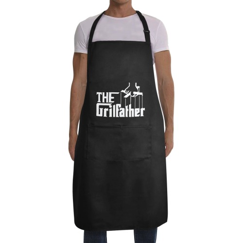 The Grillfather BBQ Grill & Smoker  Barbecue Chef Apron Waterproof Apron for Men (Vinyl Heat Transfer)