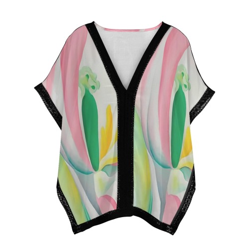 Georgia O'Keeffe - Pink Tulipe Women's Beach Cover Ups