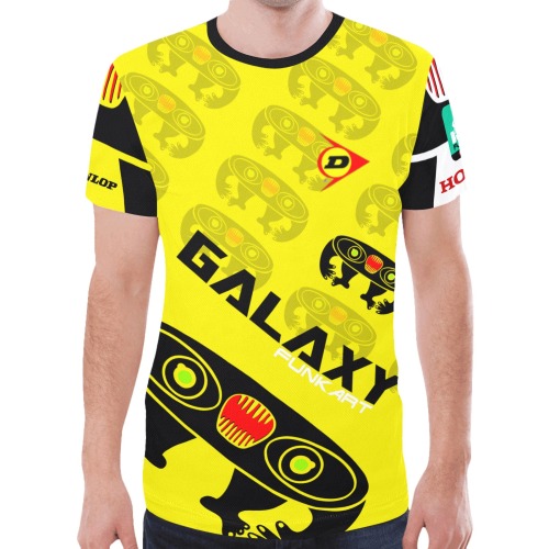Galaxy Funkart  Yellow All Over Print New All Over Print T-shirt for Men (Model T45)
