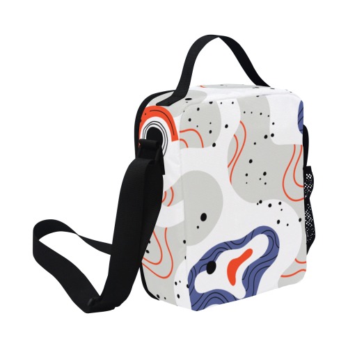 Elegant Abstract Mid Century Pattern All Over Print Crossbody Lunch Bag for Kids (Model 1722)