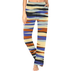 Colorful abstract lines-075 Women's Pajama Trousers