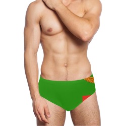 Flag_of_Zambia.svg Men's Swimming Briefs (Model L59)