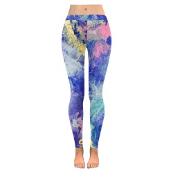 Groovy Low Rise Leggings Women's Low Rise Leggings (Invisible Stitch) (Model L05)