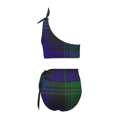 5TH. ROYAL SCOTS OF CANADA TARTAN High Waisted One Shoulder Bikini Set (Model S16)