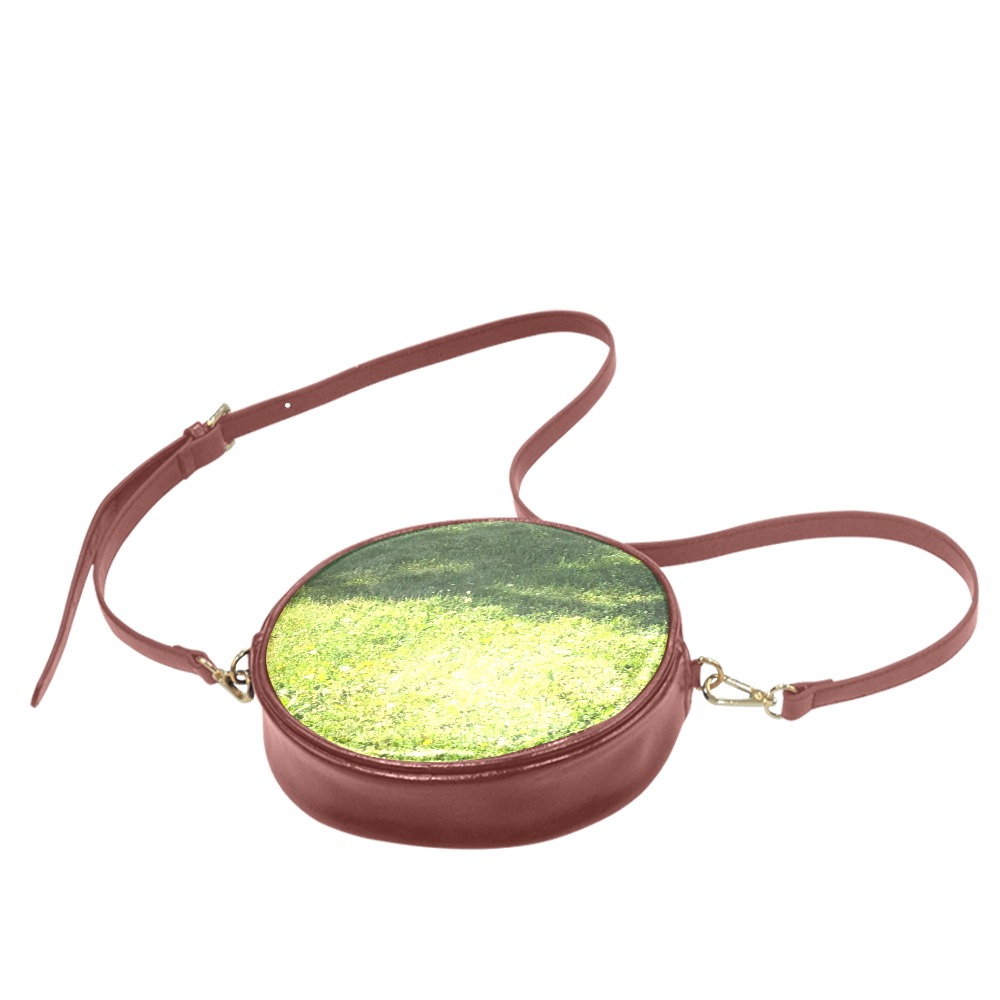 Fresh Grreeen Grass Collection Round Sling Bag (Model 1647)